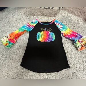 Girls size 4 pumpkin icing sleeved top